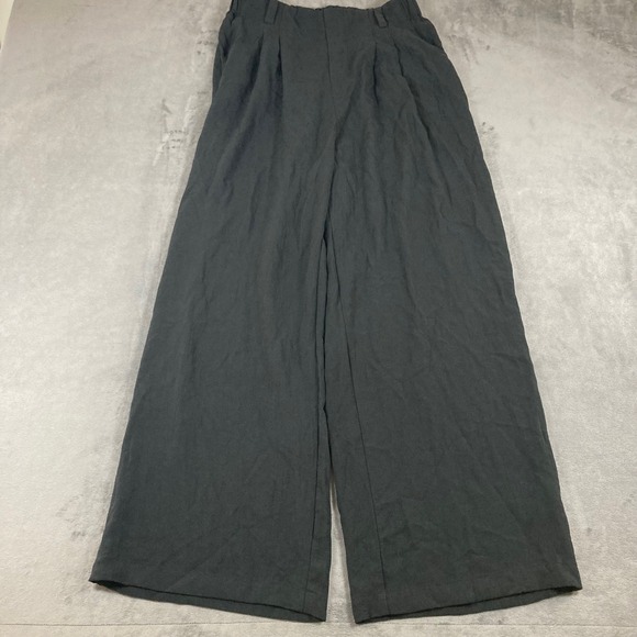 HALARA Pants - Halara Wide Leg Pleated Trousers black High Waisted Pants Size M Regular